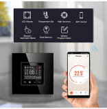 Termostat inteligent incastrabil PNI CT26B WiFi incalzire in pardoseala electrica sau grup de pompare amestec, culoare negru, senzor pardoseala, 10A