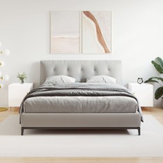 vidaXL Noptiere, 2 buc., alb extralucios, 40x40x50 cm, lemn compozit 827537