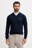 Lacoste pulover barbati, culoarea albastru marin