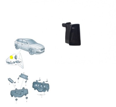 Lampa avertizare schimbare banda Skoda Octavia, 04.2020-, montare fata, dreapta, VIEW MAX foto