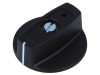 Buton rotativ ABS negru &Oslash;40x16mm, &Oslash;ax: 6mm, model A2440