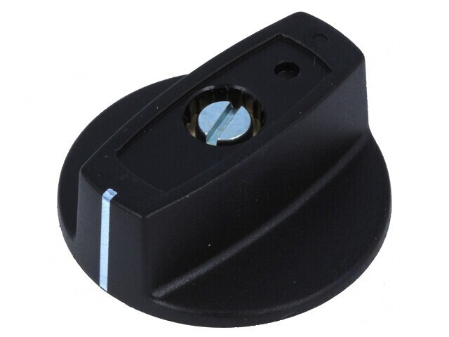 Buton rotativ ABS negru &Oslash;40x16mm, &Oslash;ax: 6mm, model A2440