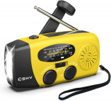 Radio cu ceas de calitate Pmium, radio de urgență, lanternă portabilă alimentată, Oem