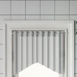 Șine pentru perdele 2 buc, alb și argintiu, 40-60 cm, aluminiu