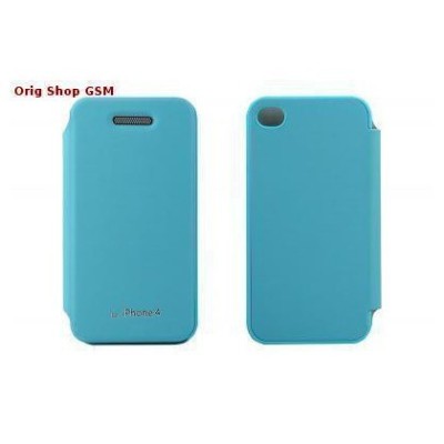 Husa Mercury Techno Flip Apple iPhone 4/4S SkyBlue Blister foto