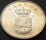 Moneda 1 COROANA - DANEMARCA, anul 1972 *cod 1304 A