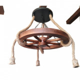 Candelabru Rustic roata car 40 cm