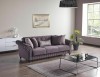 Canapea 3 locuri Ibiza Gri Catifea cu Lada Depozitare, extensibila 120x180 cm, 232x85x91 cm