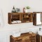 Dulap perete de baie, lemn vechi, 100x25x40 cm, lemn prelucrat
