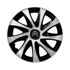 Set 4 capace roti Drift exrta silver&amp;black R15 Compatibil Cu Citroen, Autohelix MSA