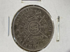 Moneda argint 1 franc Franta 1866, Napoleon III , stare foarte buna foto