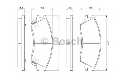 Set placute frana,frana disc HYUNDAI GETZ (TB) (2002 - 2010) BOSCH 0 986 461 127 foto