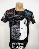 Tricou barbați cap lup - XL, Oem