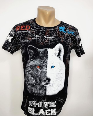 Tricou barbați cap lup - XL foto