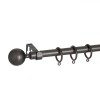 Galerie Perdele Extensibilă, Metal, Gri, Lungime 110-210cm, Diametru 16-19mm