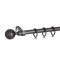 Galerie Perdele Extensibilă, Metal, Gri, Lungime 110-210cm, Diametru 16-19mm