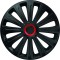 SET CAPACE ROTI 16` NEGRE CU INEL ROSU ACTIVE 78633