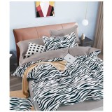 Lenjerie pat single,bumbac finet,4 piese,cearceaf cu elastic 140x200cm,cearceaf pilota 150x220cm,2 fete de perna 50x80cm-A1141