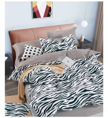 Lenjerie pat single,bumbac finet,4 piese,cearceaf cu elastic 140x200cm,cearceaf pilota 150x220cm,2 fete de perna 50x80cm-A1141