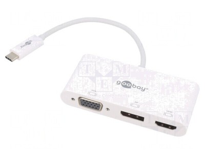 Adaptor DisplayPort HDMI USB Alb 0,15m foto