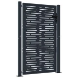 Cumpara ieftin Poarta de gradina antracit 100x125 cm otel, design patrat