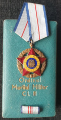 Ordinul Meritul Militar Republica Populara Romana decoratie la cutie medalie Rar foto