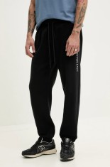 Abercrombie &amp; Fitch pantaloni de trening barbati, culoarea negru, neted, KI176-5140