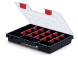 Container colectiv cu partiții negru 344x249x50mm NORS 35