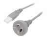 Cablu Alimentare 3m Gri 2x0.75mm2 Mufă AS/NZS 3112 IECC7