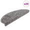 Gossi covorase scara 20 buc gri 65x21x4 cm