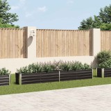 Strat inaltat gradina vidaXL antracit 320x40x45 cm, otel galvanizat, jardiniera legume, flori
