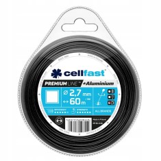 Rola fir de Taiere pentru Trimmer Cellfast Premium, sectiune patrata 2.7 mm x 60 m, intarita cu particule de aluminiu foto