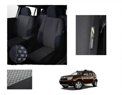 Set huse scaune dedicate Umbrella cu bancheta fractionata compatibil Dacia Duster I 2010 &amp;ndash;2017 foto