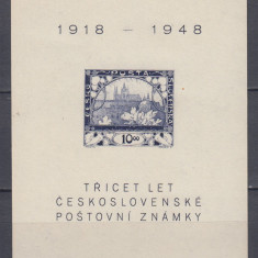 CEHOSLOVACIA 1948 ZIUA MARCII POSTALE BLOC NEDANTELAT MNH