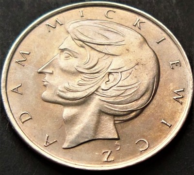 Moneda 10 ZLOTI - POLONIA, anul 1975 *cod 1928 - Adam Mickiewicz foto