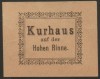 1895 Romania - Timbru nedantelat Hohe Rinne, Emisiunea II tip B, Posta Paltinis, Nestampilat