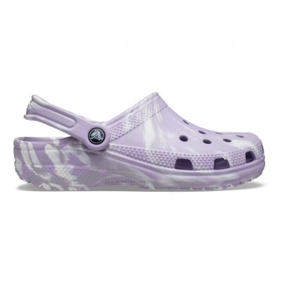 Saboți Crocs Classic Marbled Clog Mov - Lavender/Multi foto
