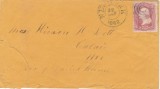 AMS @ - PLIC SUA 1862, FRANCATURĂ SIMPLĂ, francat cu 3 Cents MICHEL 18, 1861/1869