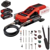Einhell TE-MT 18/34 Li PXC + Twinpack CB + 4514095 - Masina de polizat si gravat + Set 2 acumulatori si incarcator Li-Ion 18 V 2.5 Ah