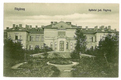 1086 - FAGARAS, Hospital, Romania - old postcard - used - 1924 foto