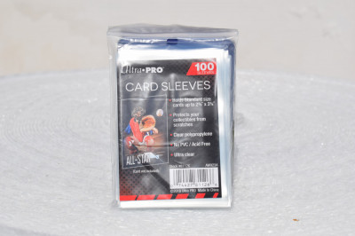 100 Tiple UP Soft Sleeves Protectie pentru Cartonase de Colectii 67 x 112 mm foto