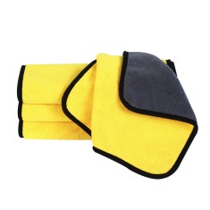 Laveta din Microfibra pura si super absorbanta EMESZON&reg;, 60x40 cm, 800 GSM, pentru curatare masina, geamuri, monitor, gri-galben