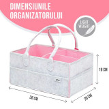 Gentuta mamicii organizator scutece si accesorii copiibebelusi 38x26x18 cm pink, Sipo