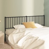Gossi tablie de pat metalica, negru, 180 cm