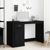 Birou cu depozitare, stejar negru, 50x115x75 cm, lemn prelucrat