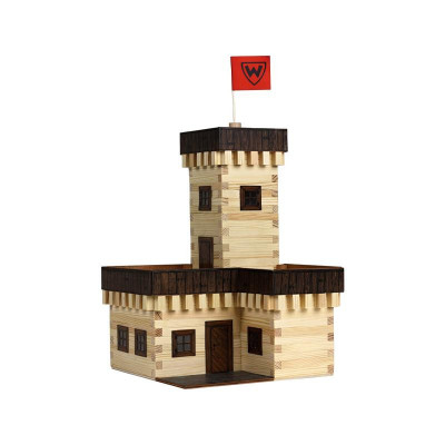 Set constructie arhitectura Castel de vara, 296 piese din lemn, Walachia EduKinder World foto
