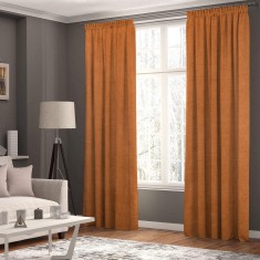 Set draperii tip tesatura in cu rejansa din bumbac tip fagure, Madison, 150x235 cm, densitate 700 g/ml, Ornella, 2 buc
