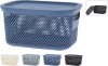 Cos de Depozitare cu Capac, Design Perforat, 12L