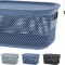 Cos de Depozitare cu Capac, Design Perforat, 12L