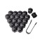 Set 20 capace negre din plastic pentru prezoane 19mm + cheie extragere